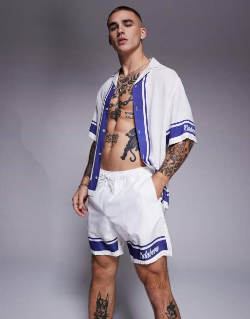 ASOS DESIGN set with text graphic in white