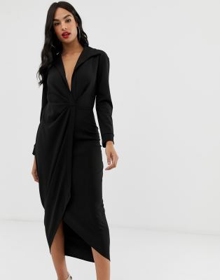 black maxi dress asos