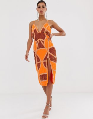 orange dress asos