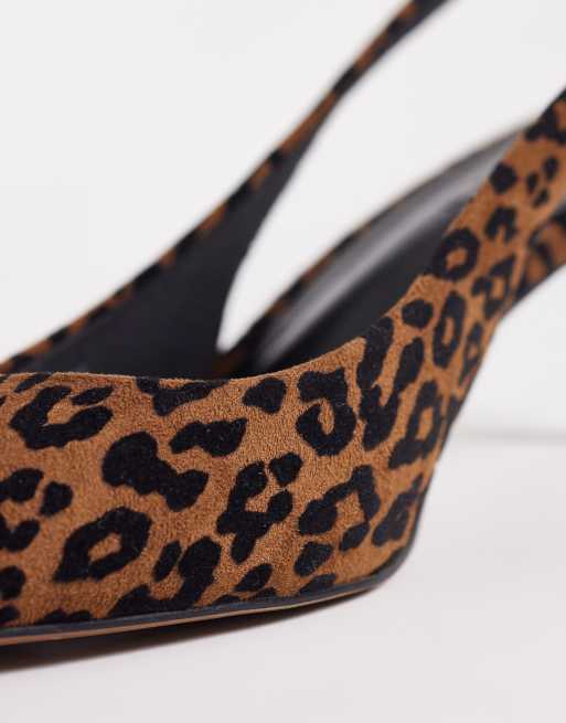 ASOS DESIGN - Shade - Scarpe con tacco a spillo e cinturino posteriore in camoscio leopardato, 3 di 4