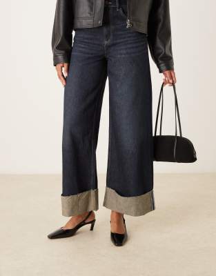 Asos Design Shadow Chisel Toe Slingback Mid Heel Shoes In Black