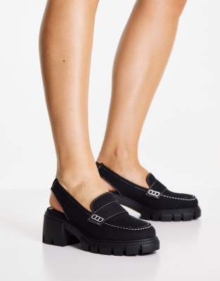 black slingback loafers