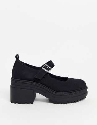 chunky mary jane platform shoes