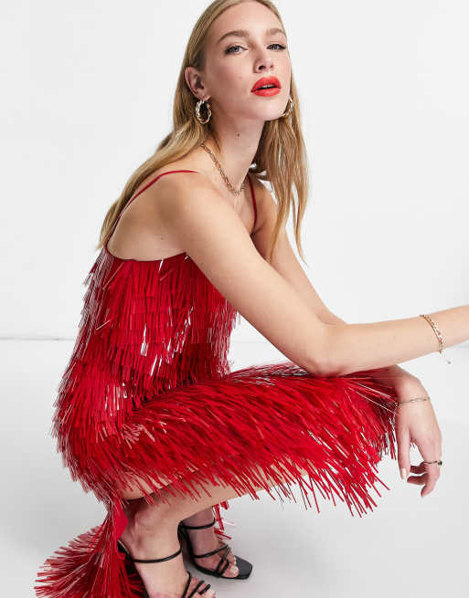 Asos hot sale abito rosso