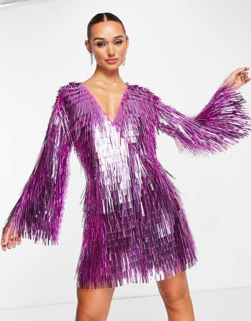 Asos discount shimmer dress