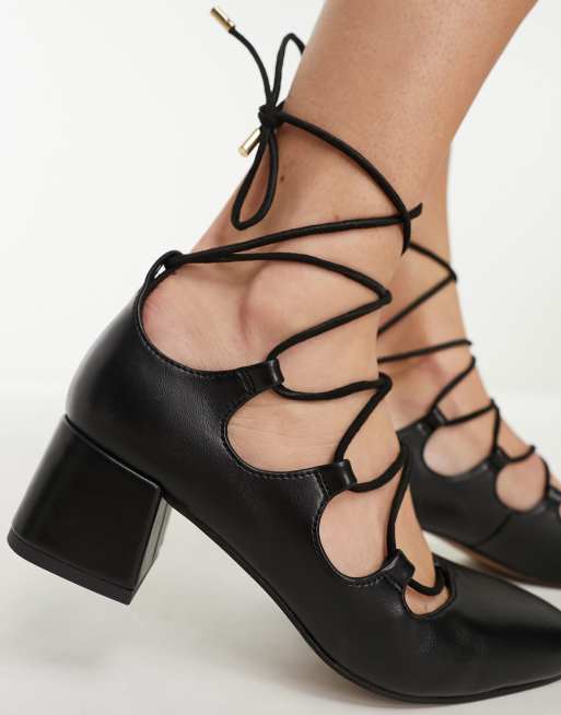 Lace up ghillie store heels