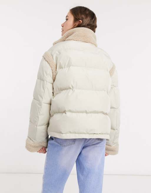 Shearling puffer clearance jacket