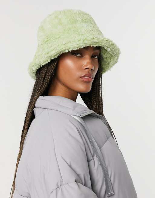 Shearling bucket hat