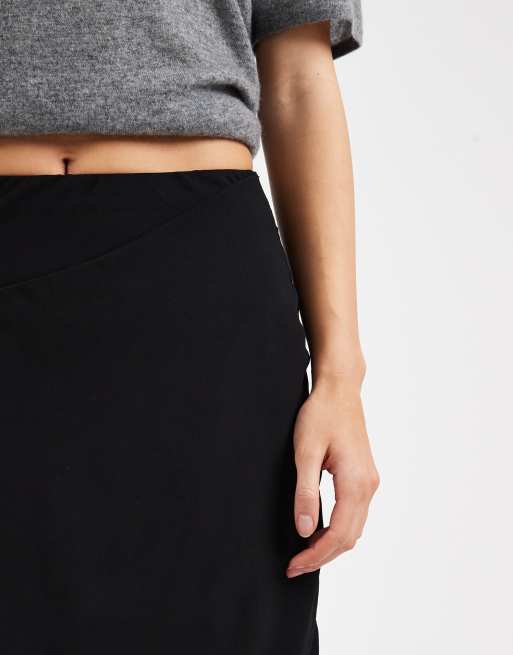 ASOS DESIGN  sheer and solid wrap maxi skirt in black, 5 of 5