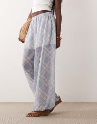 Asos Design Sheer Balloon Pants In Multi