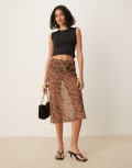 [ASOS DESIGN] ASOS DESIGN sheer chiffon maxi skirt in deer print-Multi M Deer print