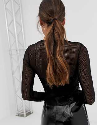asos fishnet top