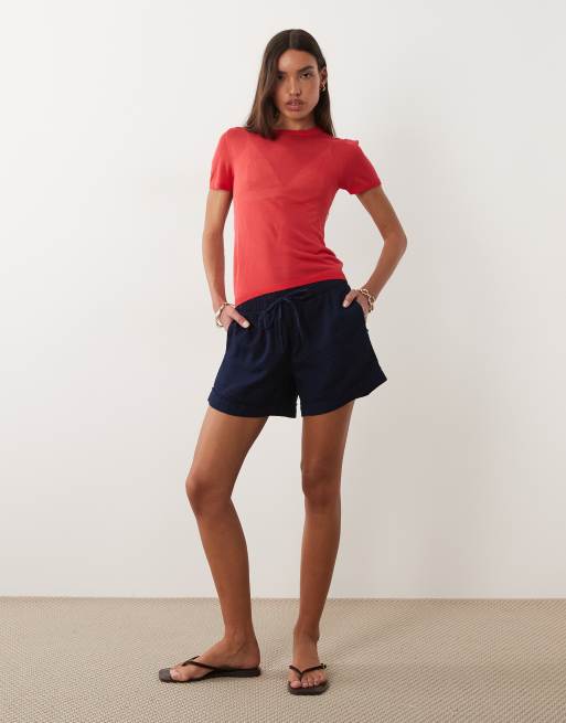 ASOS DESIGN sheer knitted second skin t-shirt in red, 2 of 4
