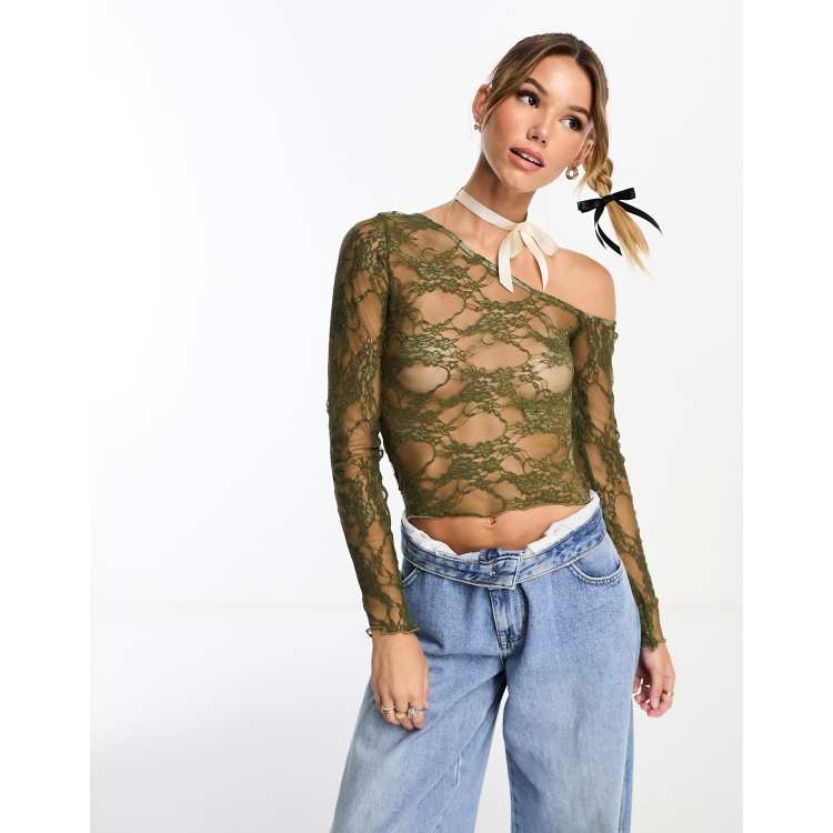 Asos cheap lace top