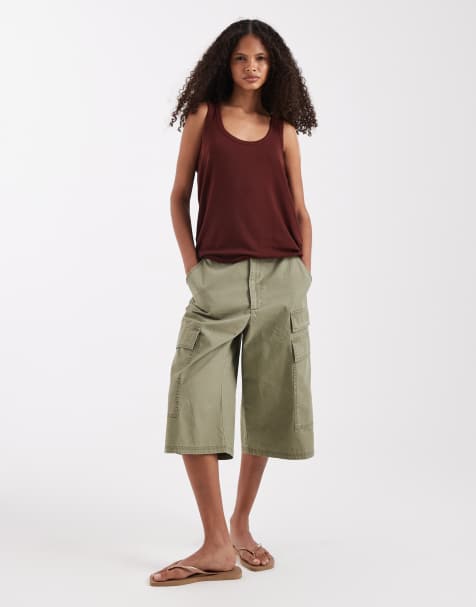 ASOS DESIGN sheer loose fit scoop neck singlet in chocolate - view 1