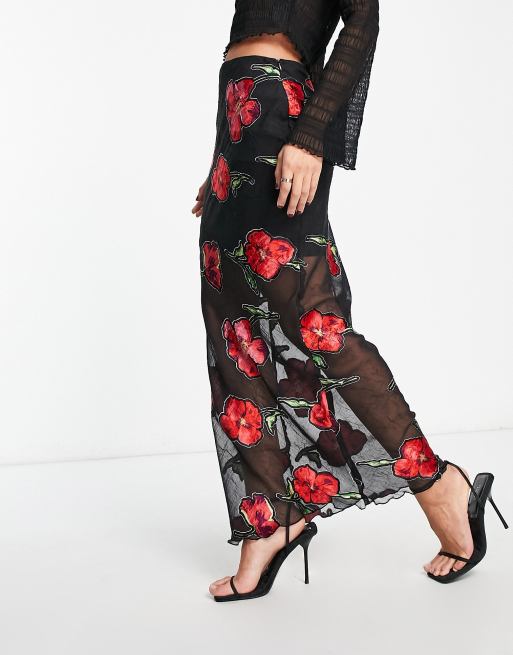 Sheer hotsell skirt asos