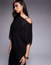 Reclaimed Vintage soft shirt with Peter Pan collar in ivory