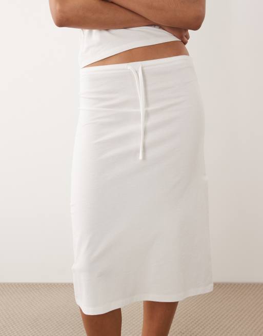 ASOS DESIGN sheer midi skirt in cream - part of a set, 3 of 5