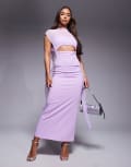 [ASOS DESIGN] ASOS DESIGN sheer overlay maxi dress in lilac-Purple XS Lilac