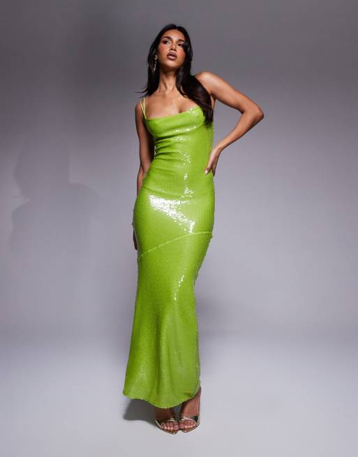 Lime green sheer dress hotsell