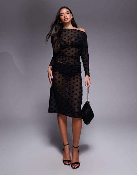 ASOS DESIGN sheer set in black - view 1