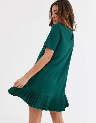 forest green shift dress