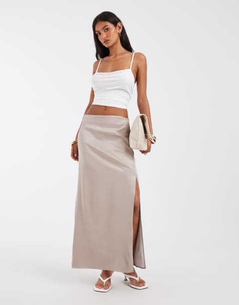 ASOS DESIGN sheer split side maxi skirt in blue - part of a set - view 1