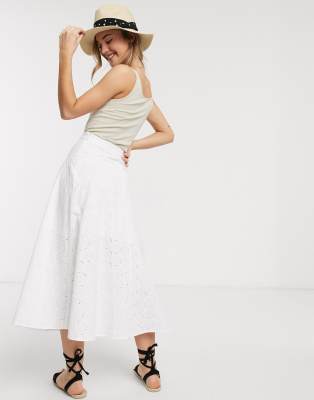 white midi skirt