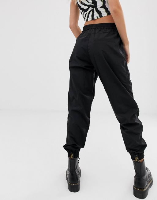 Black 2025 shell joggers