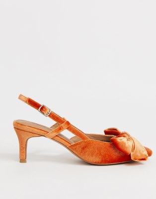 asos orange heels