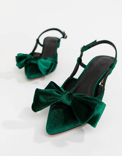 ASOS DESIGN Sherry bow kitten heels