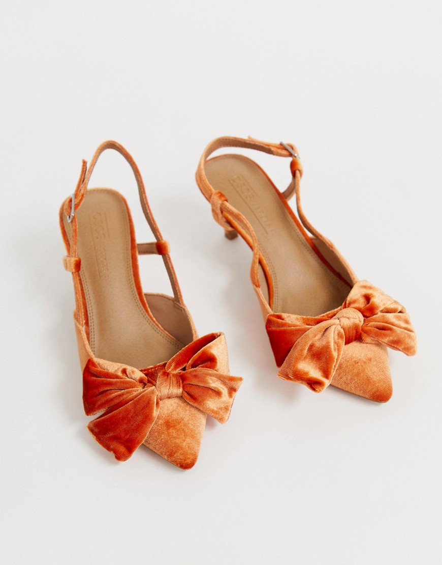 ASOS DESIGN - Sherry - Kitten heels in gebrand oranje