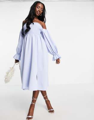 asos sky blue dress