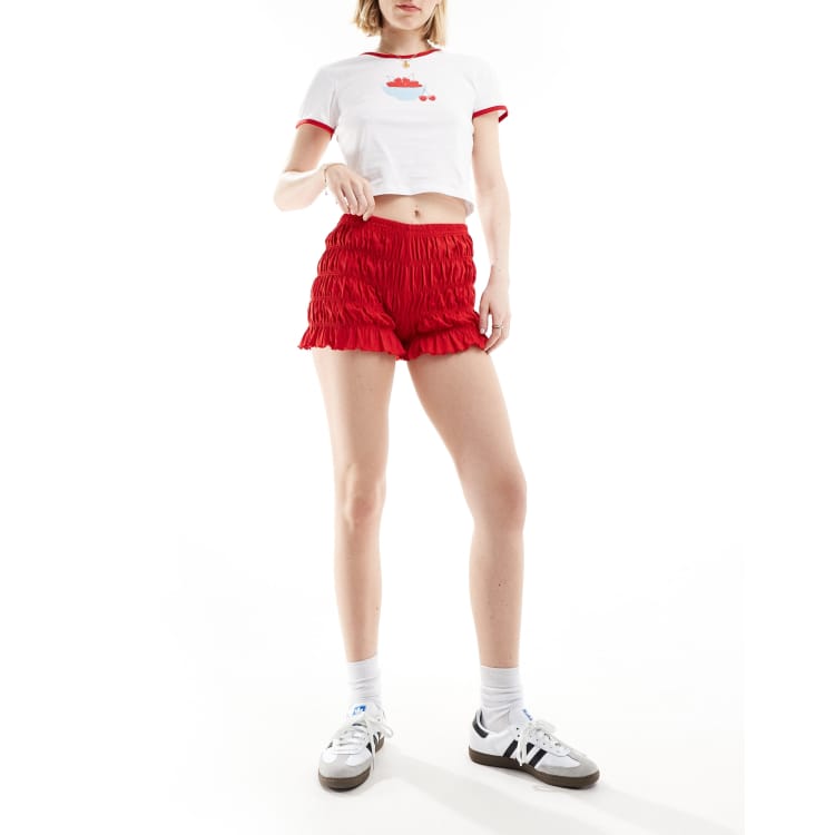 ★GLOWNY★COCO DOT BLOOMER SHORTS (RED)★正規品/韓国直送料込 MUSINSA公式 | GLOWNY COCO DOT BLOOMER SHORTS (RED)
