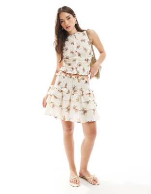 Asos Design Shirred Bodice Button Up Cami