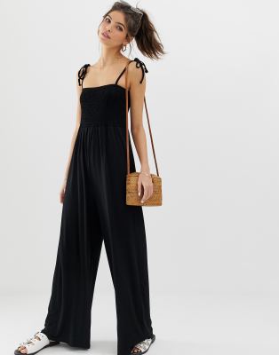 shirred jumpsuit