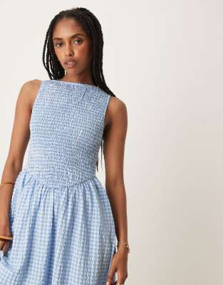 Asos Design Shirred Bodice Maxi Dress