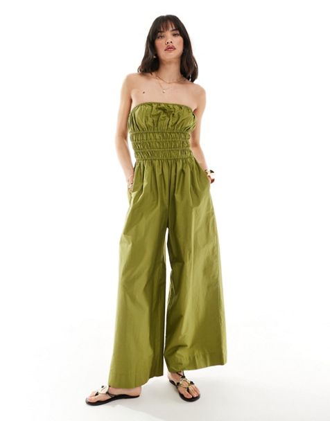 Green Jumpsuits | Khaki, Emerald & Green Velvet | ASOS