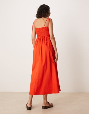 knee length dresses for ladies ASOS DESIGN ruched front pleated midi dress with shirred waist in chevron  dobby in dusky pink