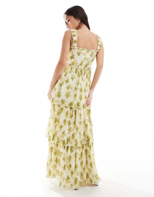Asos yellow leopard print dress clearance