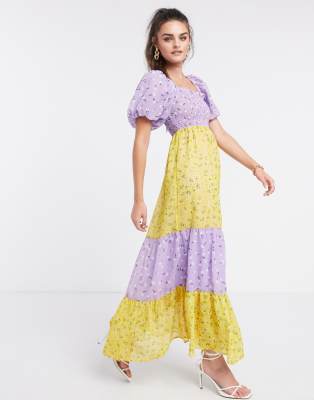 asos lilac maxi dress