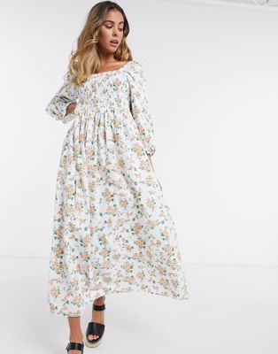 cotton maxi dresses with sleeves
