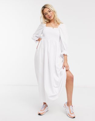 white cotton dress asos