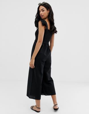 frill sleeve jumpsuit