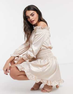 asos shirred dress