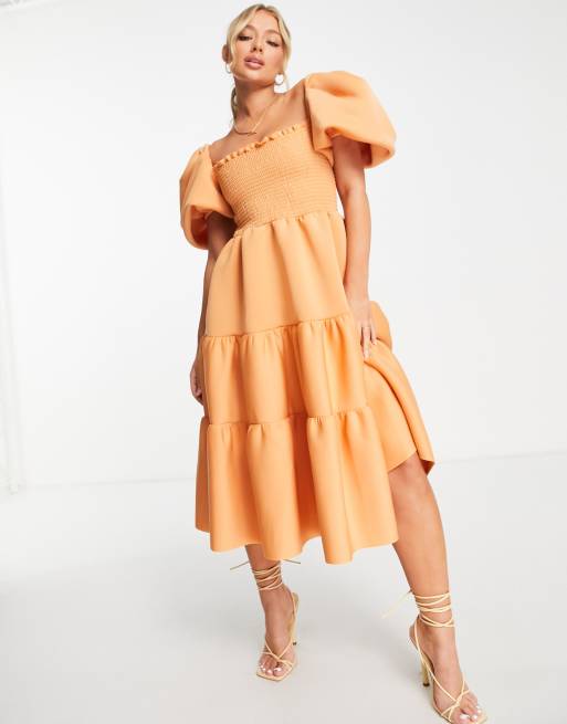 Asos cheap shirred dress