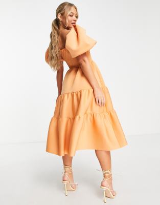 Asos cheap apricot dress