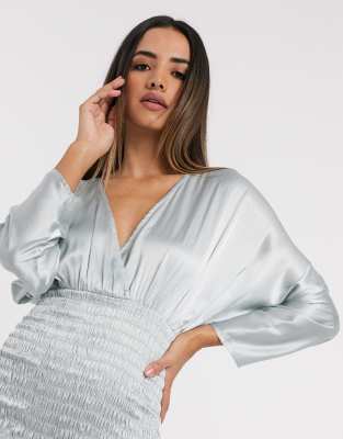 asos satin midi dress