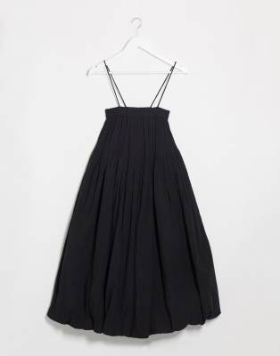 black midi sun dress