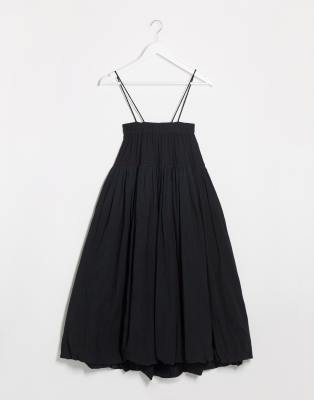 black sundress midi